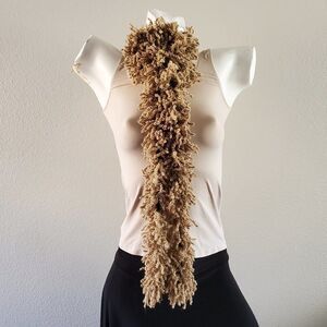 BOGO Scarf Sale - Hand Crafted beige and black scarf